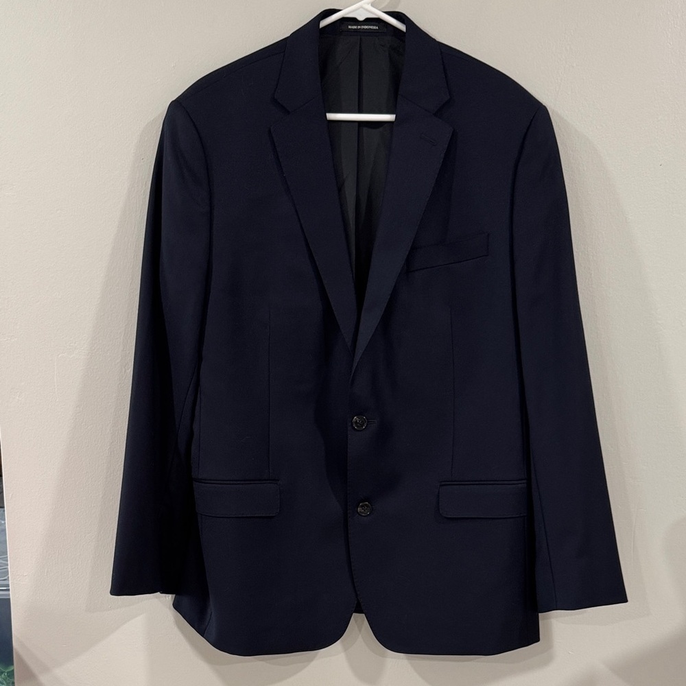 Mens black label Ralph Lauren Slim Midnight Blue 100% Wool Blazer